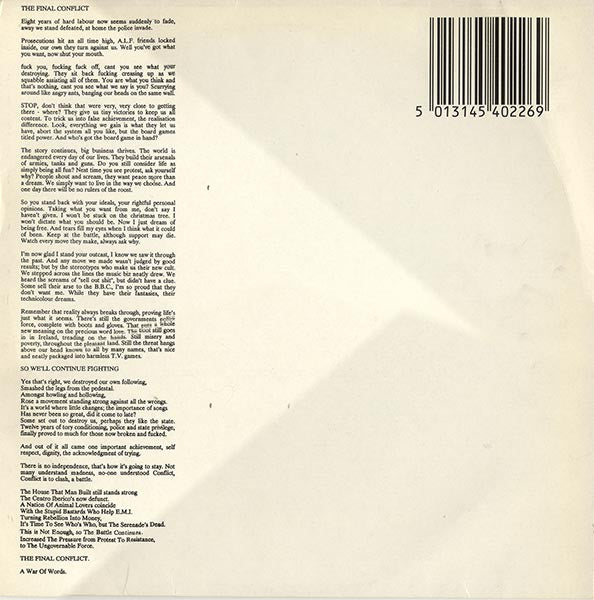 Conflict  – The Final Conflict 12" single