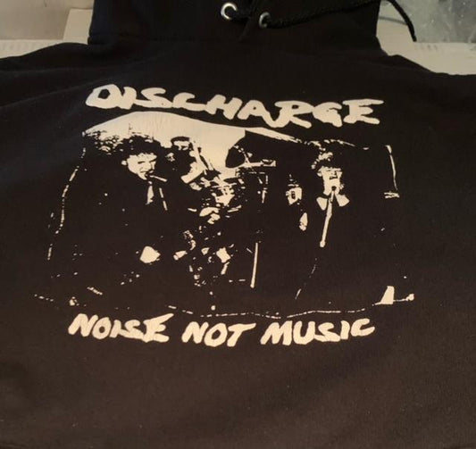 Discharge noise not music pullover hoodie