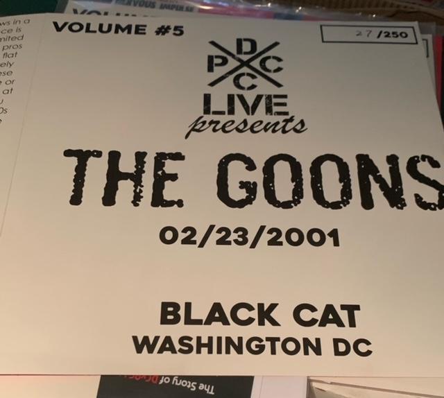 The Goons  ‎– Live At The Black Cat LP